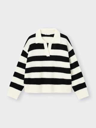 GU, Puffy Touch Skipper Striped Sweater