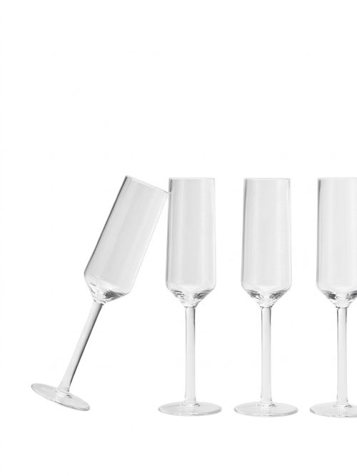 Set of 4 Angular Picnic Champagne Flutes