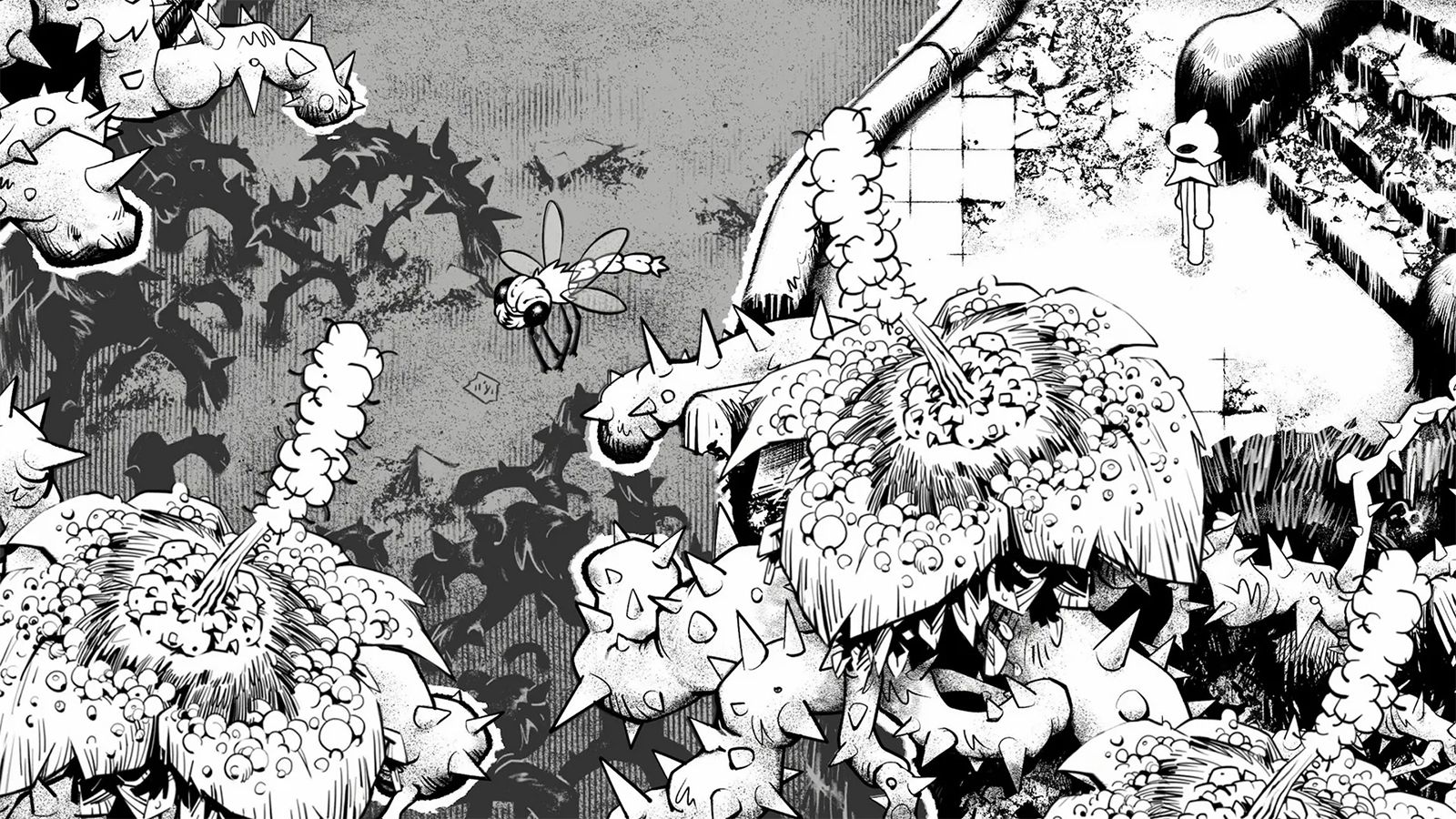 This indie game's black-and-white art looks like a '90s manga you can play