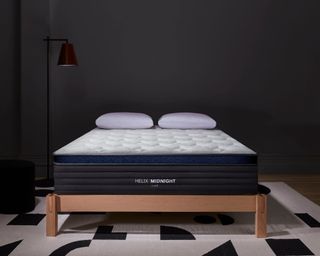 Helix mattress on wooden frame