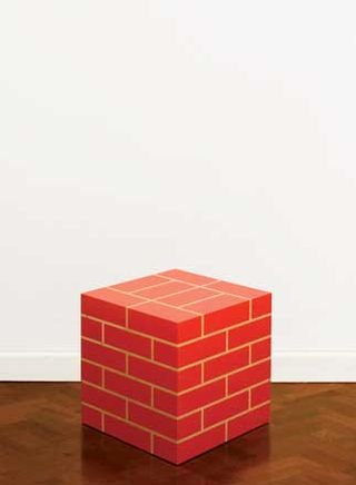 Red brick cube