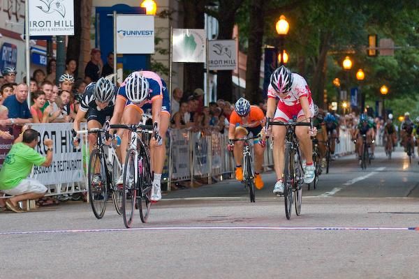 Erica Allar (Vera Bradley Foundation) takes the field sprint for second place.