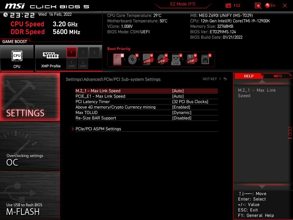 MSI MEG Z690I Unify