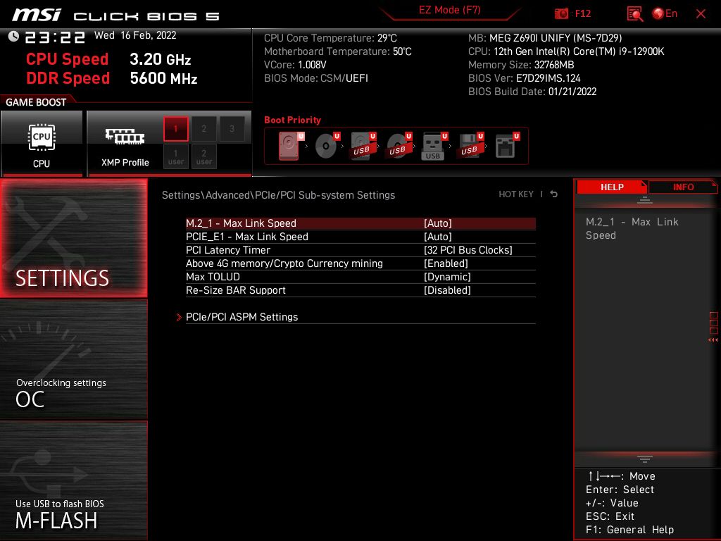 MSI MEG Z690I Unify