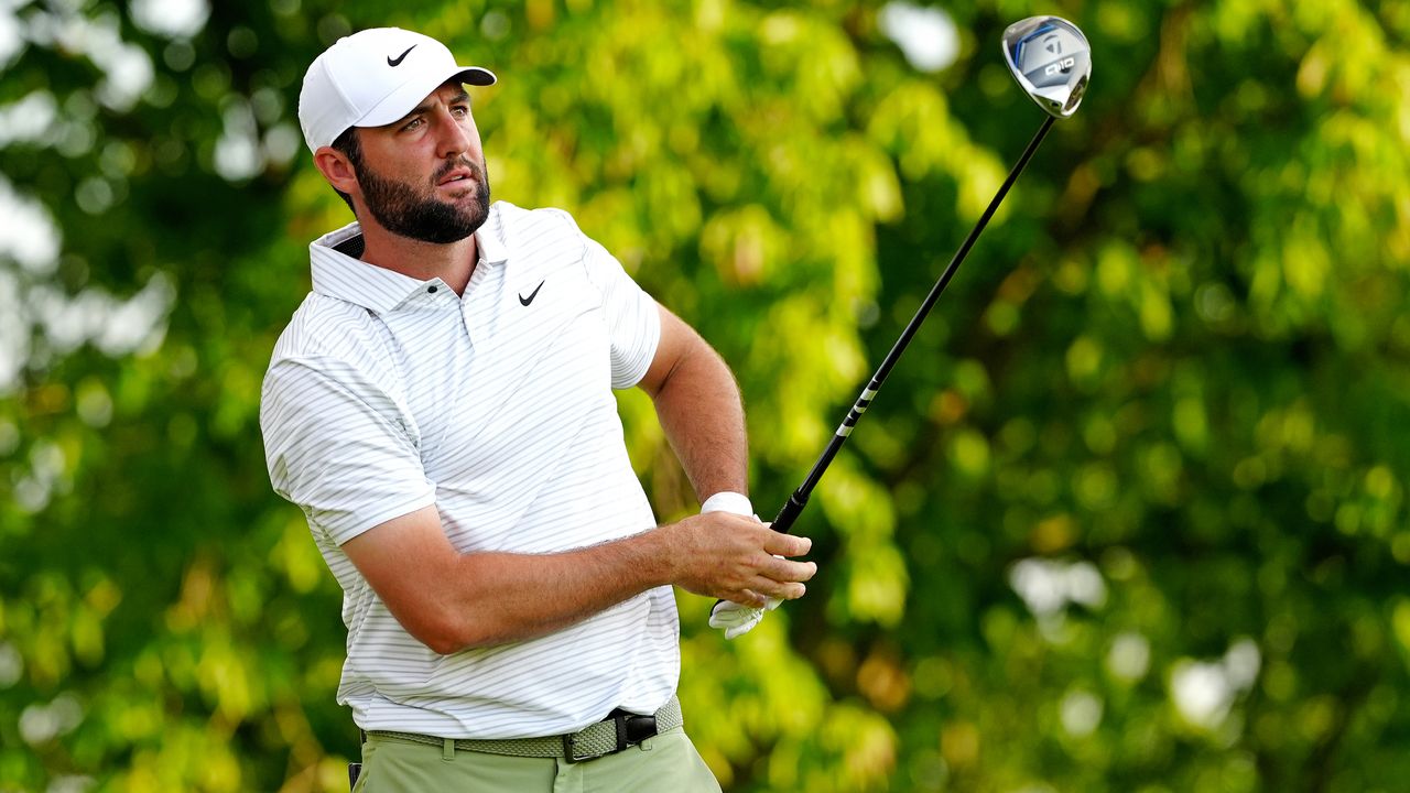 Scottie Scheffler during the first round of the PGA Championship