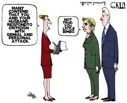 Political cartoon U.S. Clinton attacks