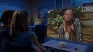 Capt. Ed Mercer (Seth MacFarlane) and Lt. Janel Tyler (Michaela McManus) watch Yul Brynner in "The King and I," which is where the episode title "Nothing Left on Earth Excepting Fishes” comes from.