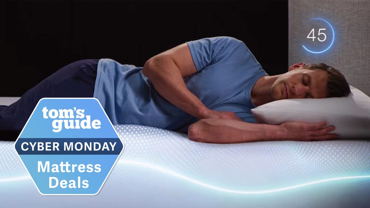 A man sleeping on a Sleep Number adaptive mattress