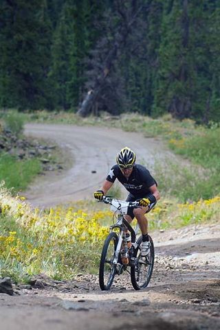 The moto riding must have helped Lance Armstrong tune up for the technical trail conditions.