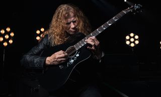 Dave Mustaine plays his new signature Gibson Songwriter acoustic guitar