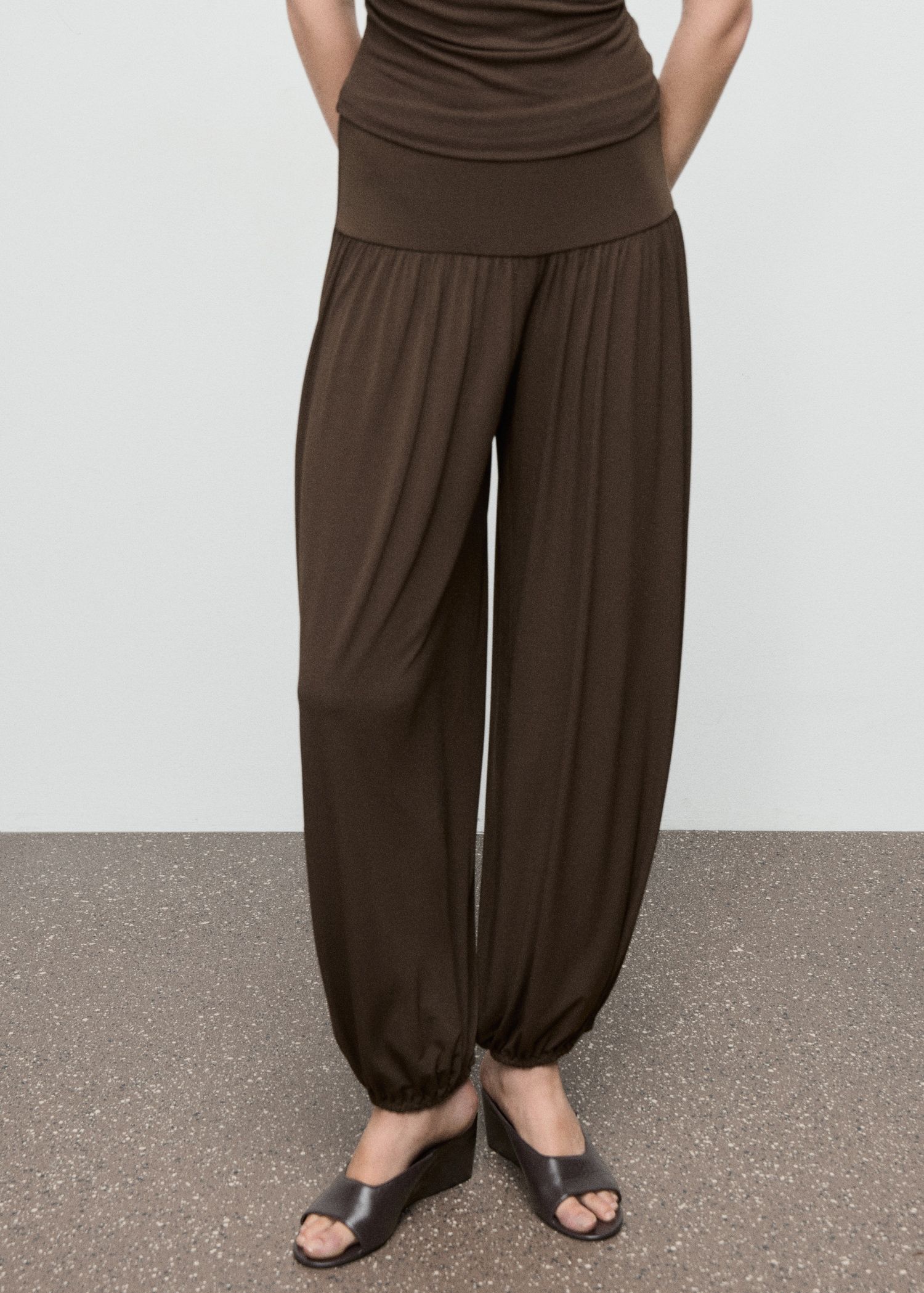 Balloon Pants With Elastic Waist - Women | Mango Usa