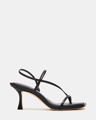 Locke Black Dainty Strappy Square Toe Heel | Women's Heels 
 Steve Madden