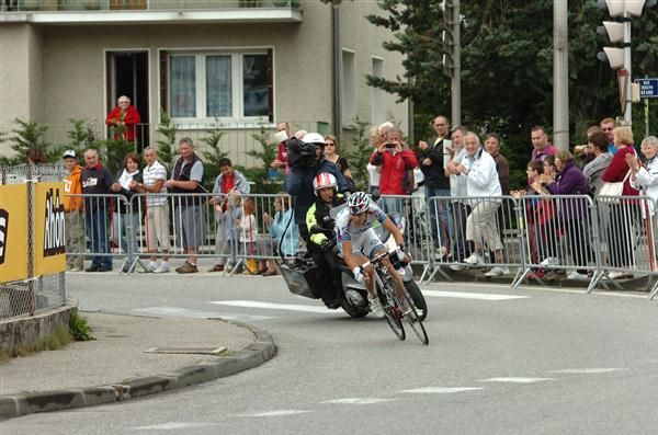 Vichot corners in the closing stages of the race