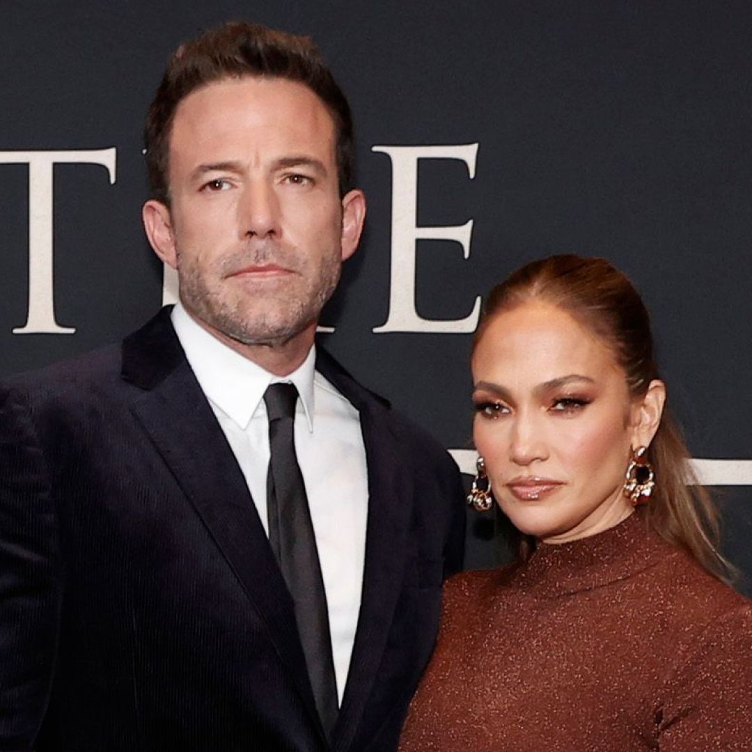 Ben Affleck and Jennifer Lopez at the premiere of &quot;The Last Duel&quot; on October 09, 2021.