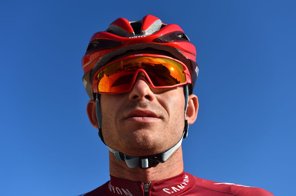 Alexander Kristoff models the Katusha-Alpecin kit