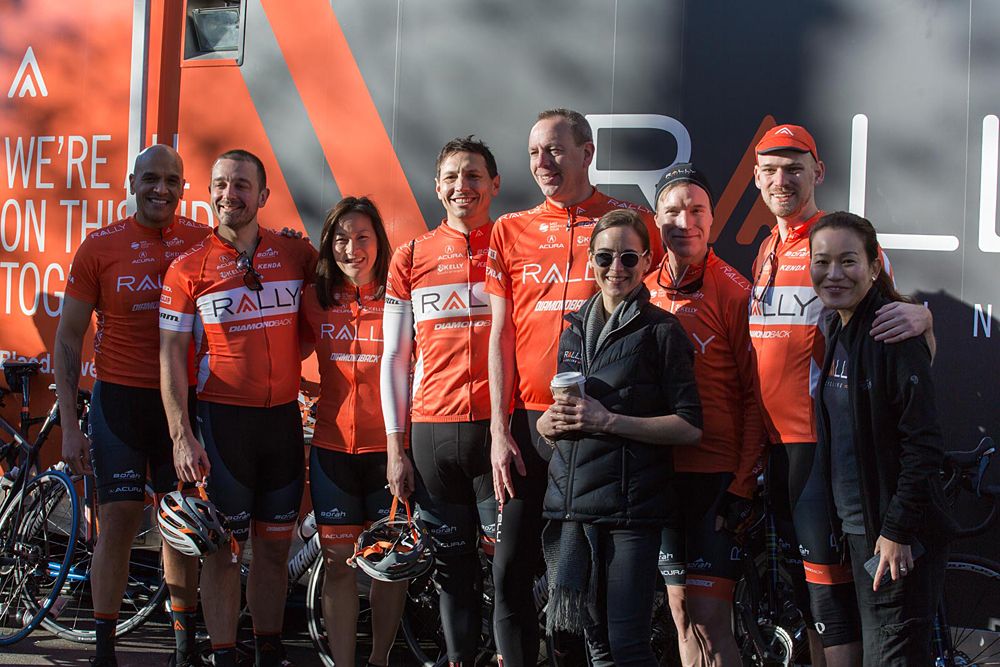 Rally Health employees join the Rally Cycling team on a VIP ride