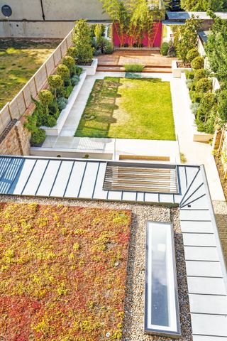 green roof on single storey extension