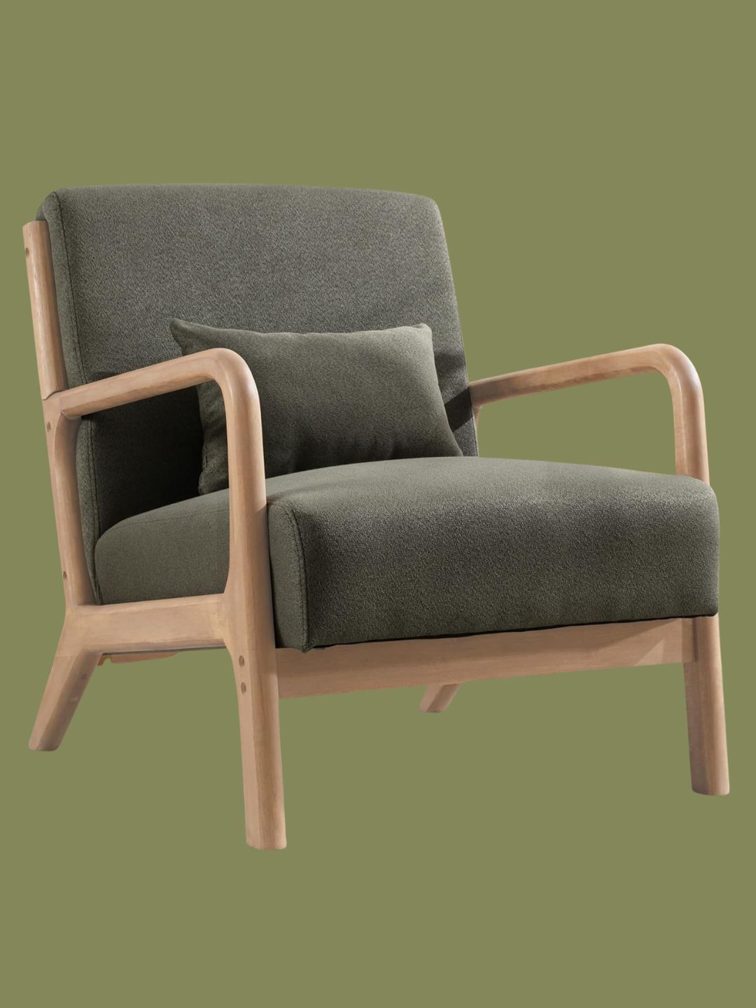 Amazon UK, Ebello Armchair With Solid Wood Frame