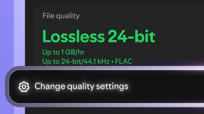 Spotify Lossless 24-bit audio quality