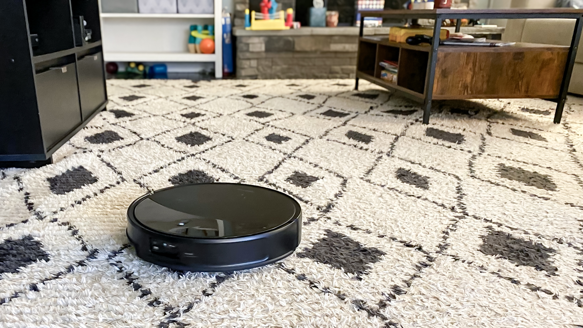 Roborock Saros 20 robot vacuum in an apartment