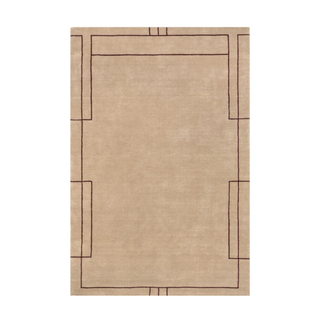 Nile Bordered Wool-Blend Rug | Tan