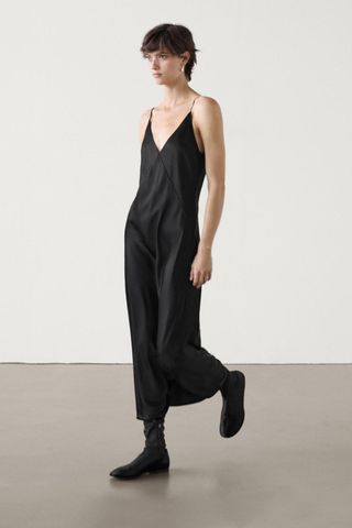 Flared Midi Slip Dress