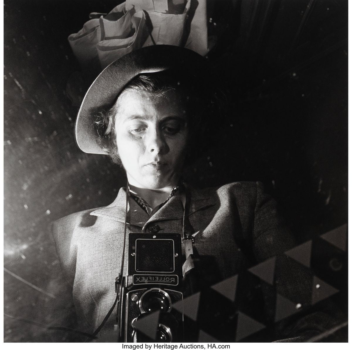 A photo of the Vivian Maier items being auctioned for charity