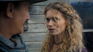 Kevin Costner and Abbey Lee in Horizon: An American Saga