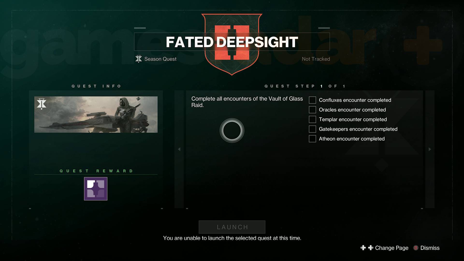 Destiny 2 For the Bird triumph Fated Deepsight quest log steps
