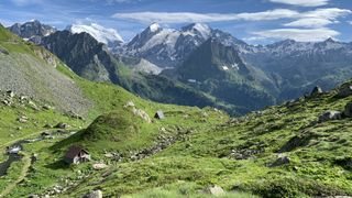 A trail in the Swiss Alps