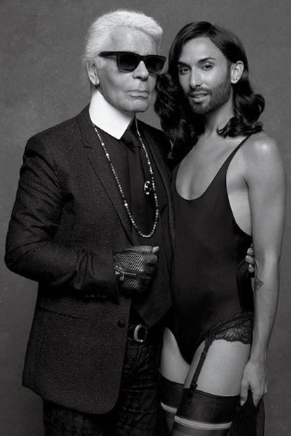 Conchita Wurst Jean Paul Gaultier Karl Lagerfeld 