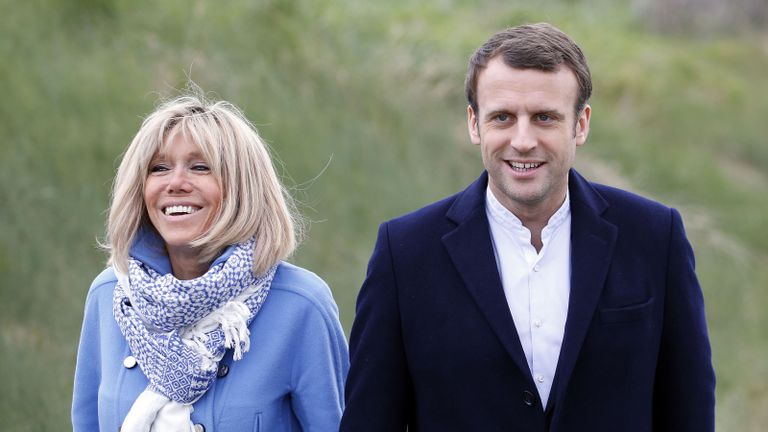 Brigitte Trogneux and Emmanuel Macron