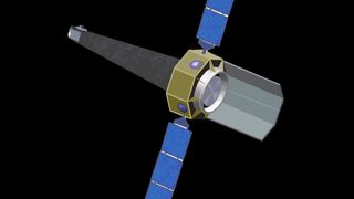 a space probe with two solar arrays