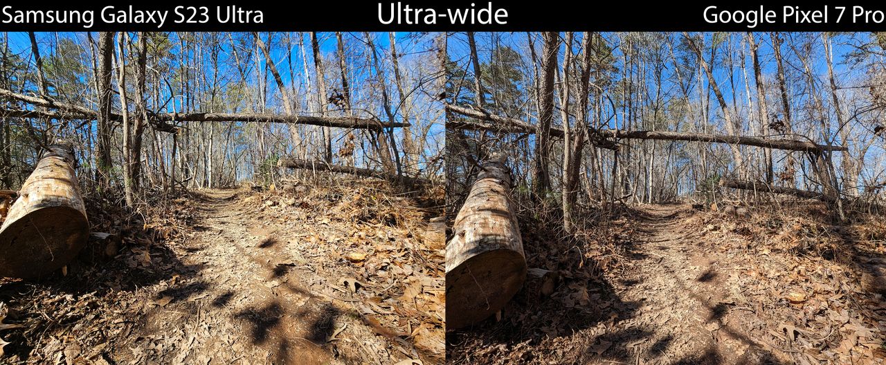 Comparing the ultrawide cameras between the Galaxy S23 Ultra and other Android phones