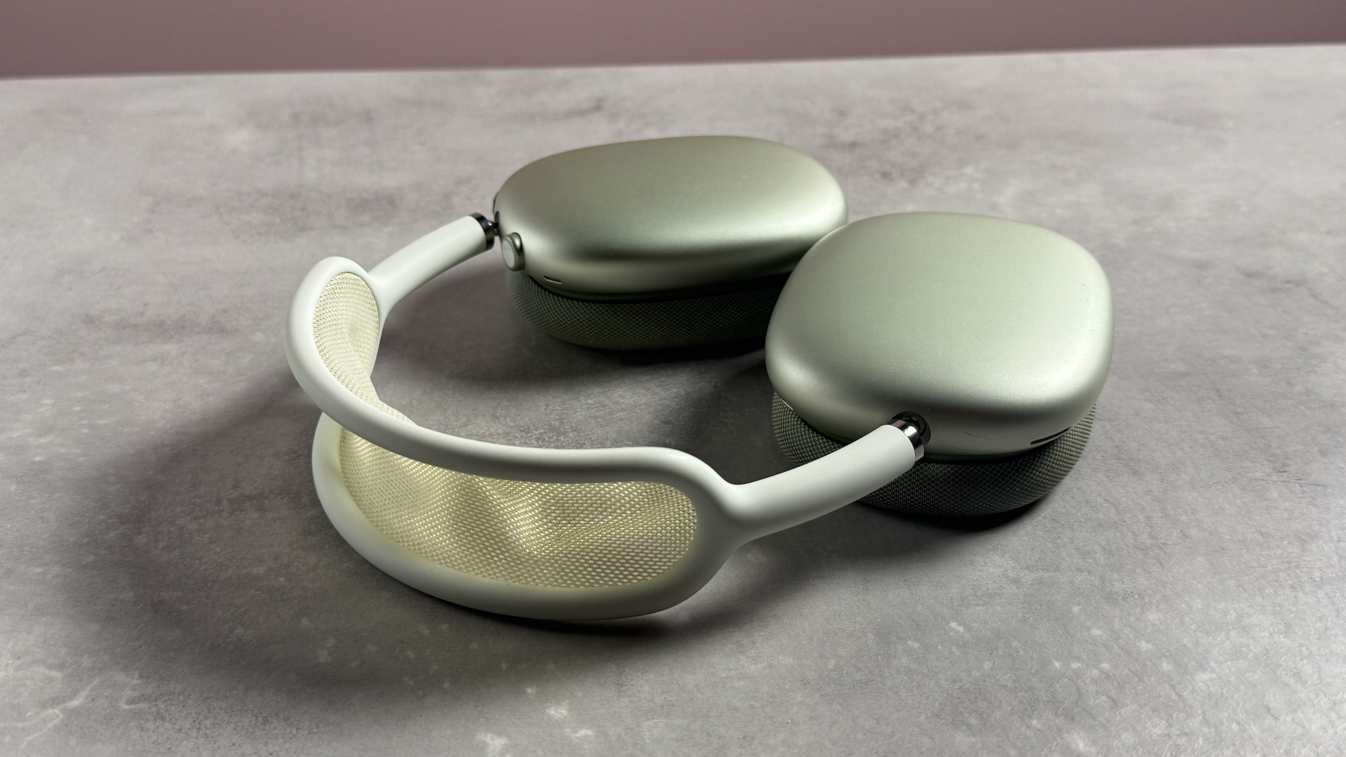 The AirPods Max laid flat.