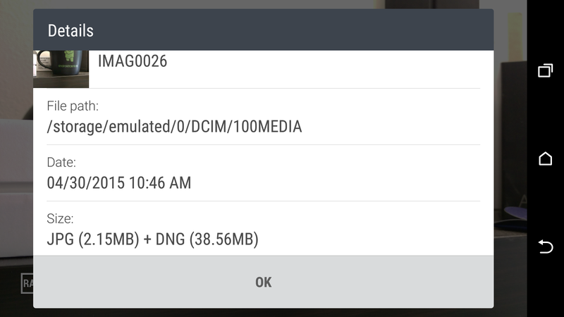 HTC One M9 RAW