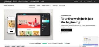 screenshot of godaddy homepage