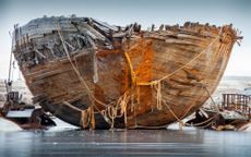 The Maud on a Barge
