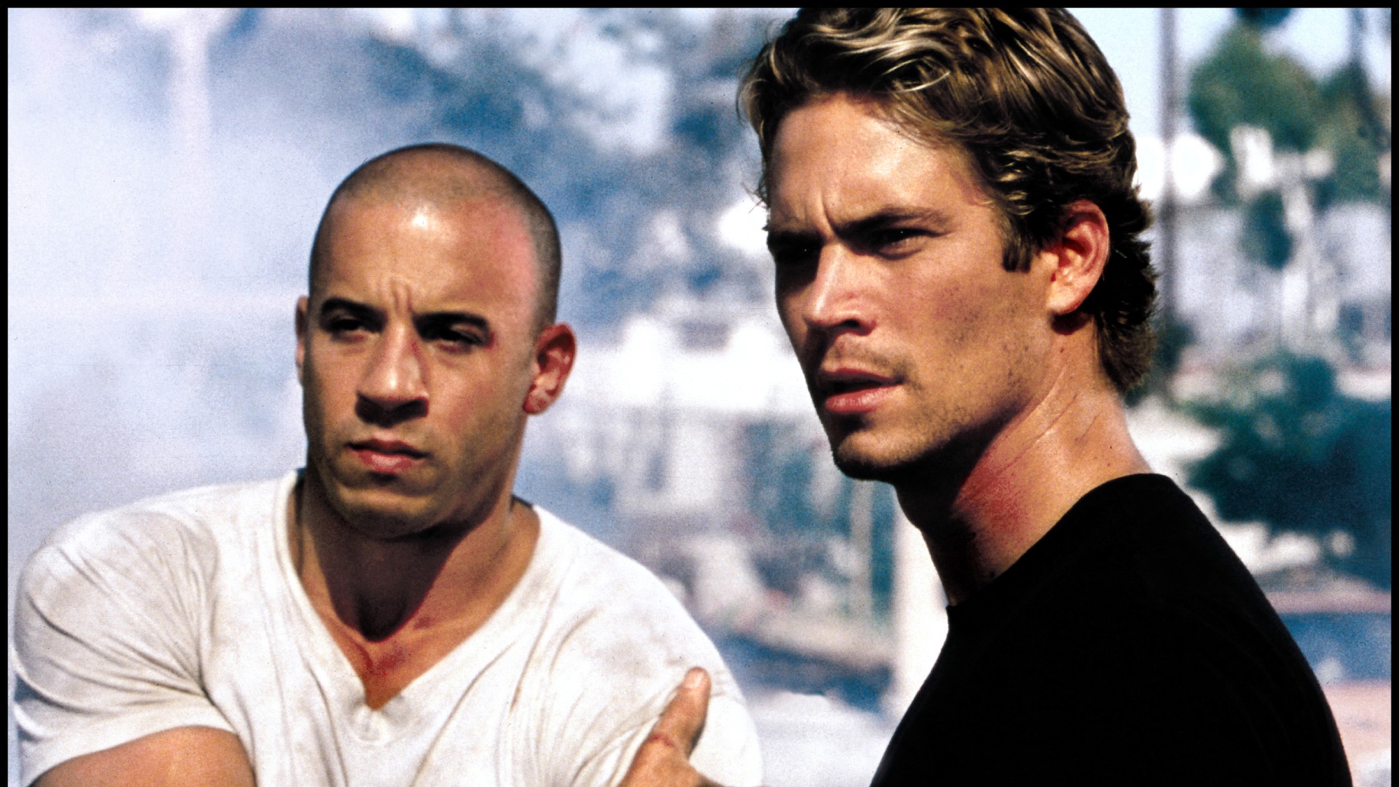 Vin Diesel and Paul Walker in The Fast and the Furious (2001)