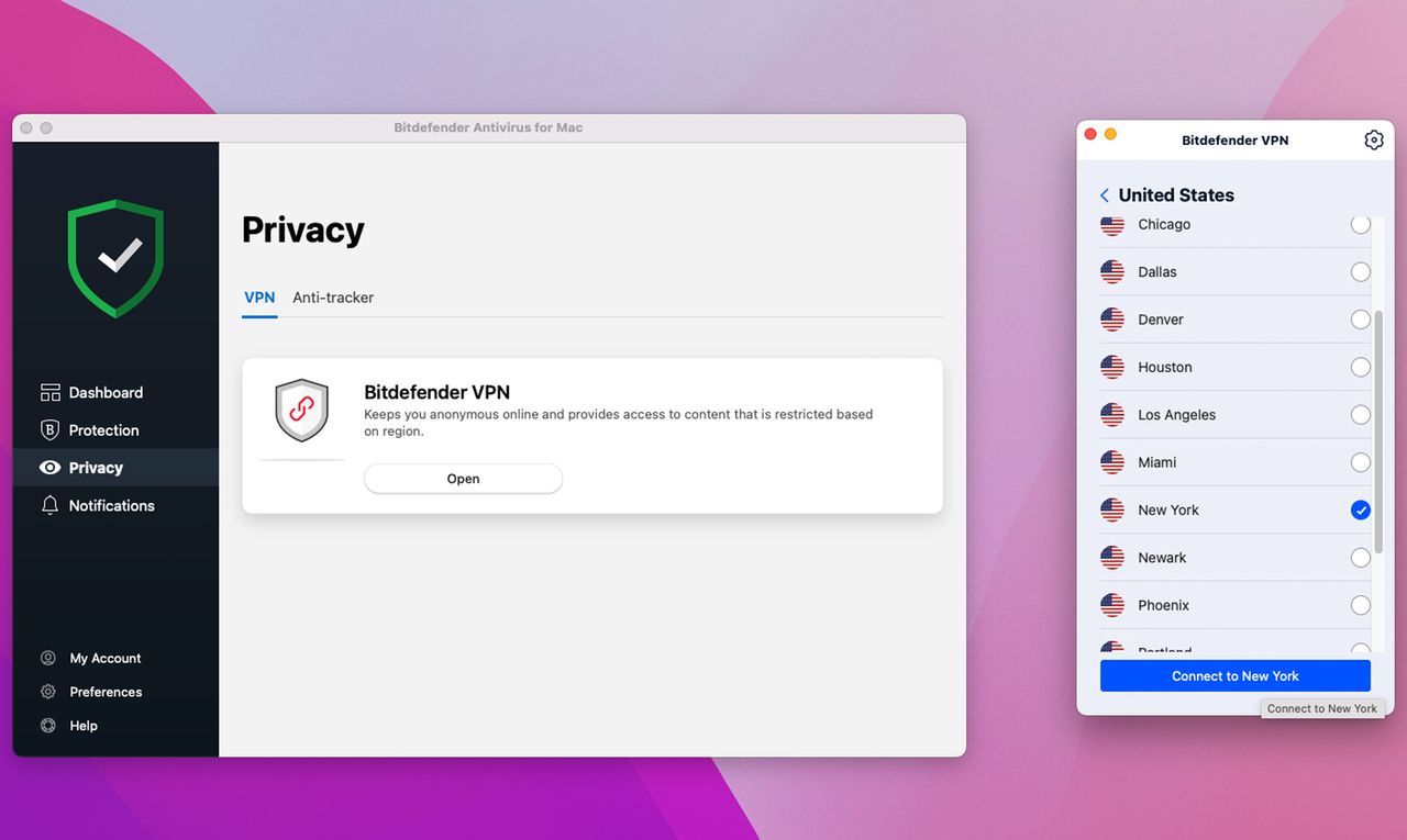 Bitdefender Premium Security for Mac app screen shot