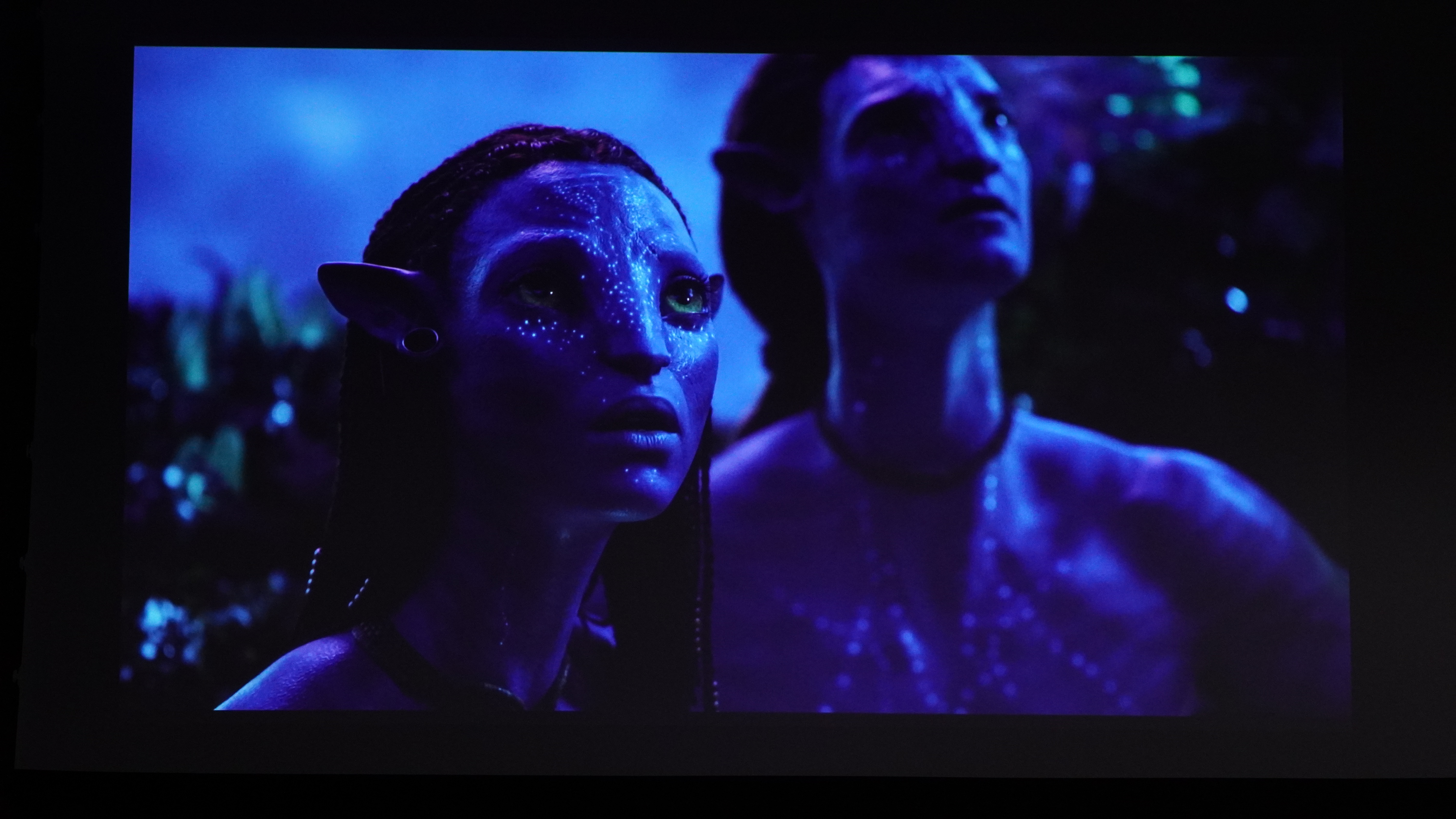 A still from the movie Avatar to show the picture quality of the Epson LifeStudio Grand Projector