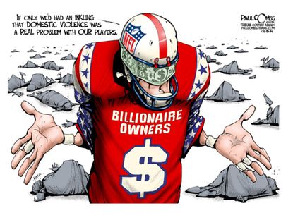 Editorial cartoon NFL sports