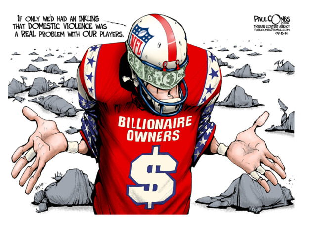 Editorial cartoon NFL sports