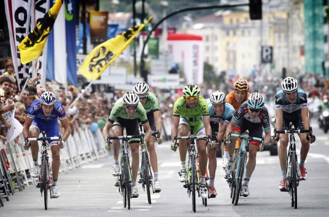 Moreno Moser (Cannondale) took the sprint for 7th place at Clasica San Sebastian