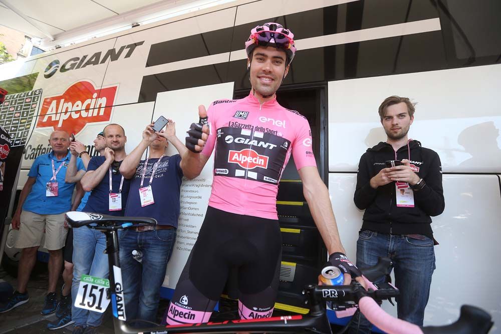 Tom Dumoulin (Giant-Alpecin) with his race bike