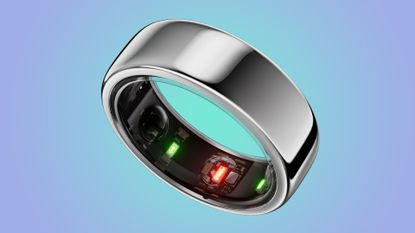 Oura Ring Gen 3 on colourful background