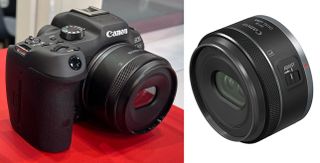 The Canon RF-S 7.8mm f/4 STM Dual lens, on a Canon EOS R7, at The Photography & Video Show 2024