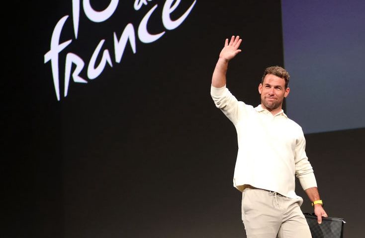 PARIS, FRANCE - OCTOBER 29: Mark Cavendish of The United Kingdom and Astana Qazaqstan Team during the 112th Tour de France 2025 &amp; 4th Tour de France Femmes 2025 - Route Presentation / #UCIWT / #UCIWWT / on October 29, 2024 in Paris, France. (Photo by Rhode Van Elsen/Getty Images)