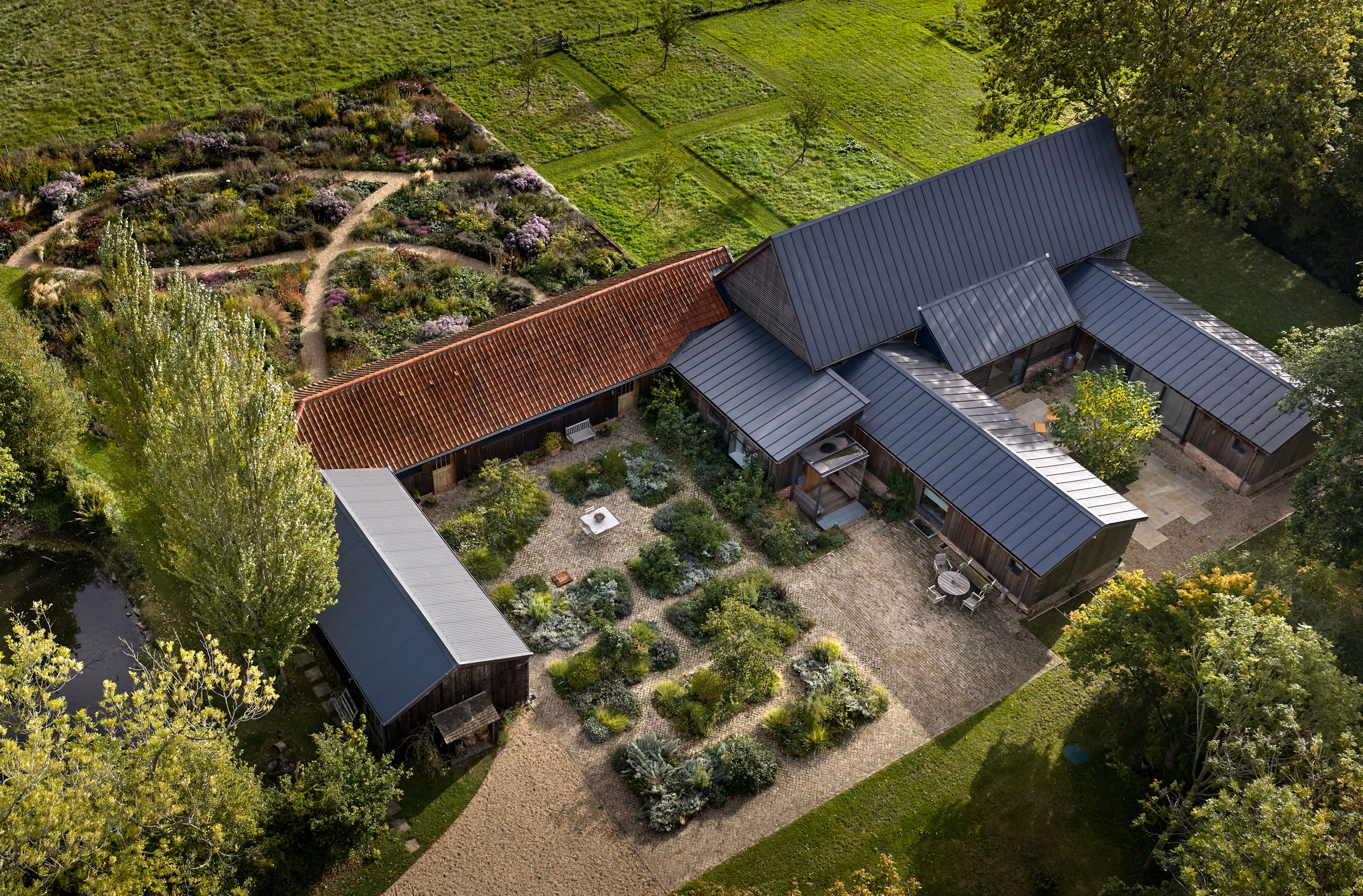 The garden at Shillies Barn, Suffolk