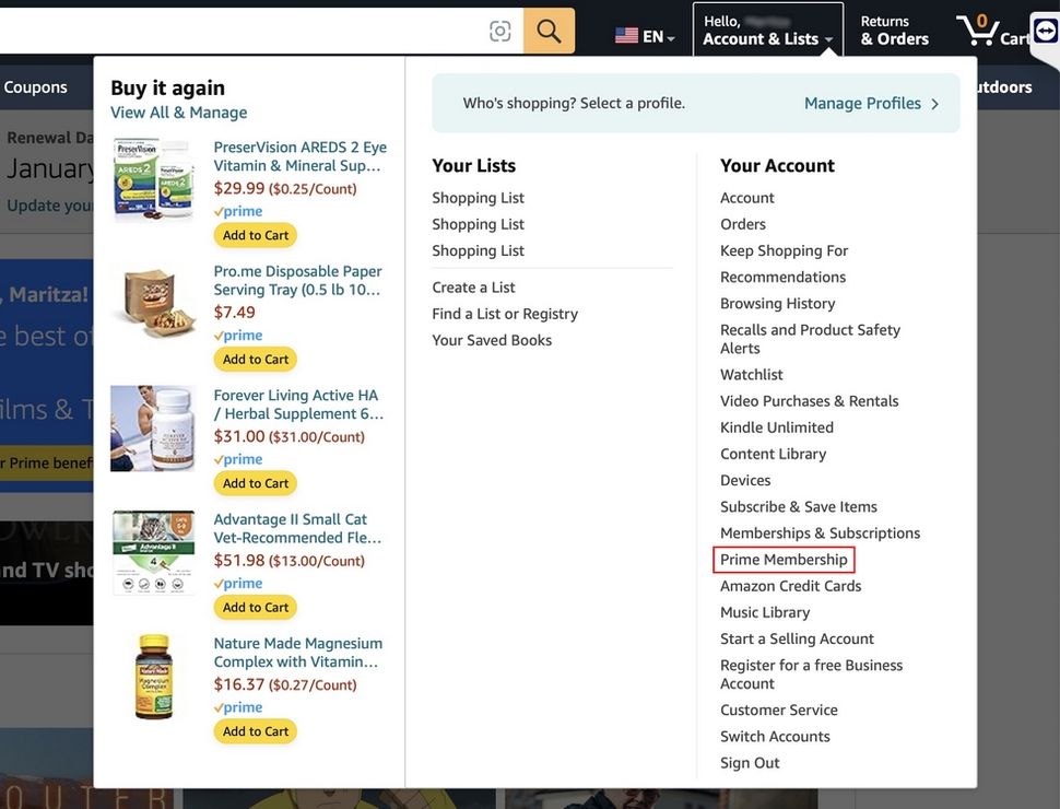 How to share your Amazon Prime account with friends and family ...